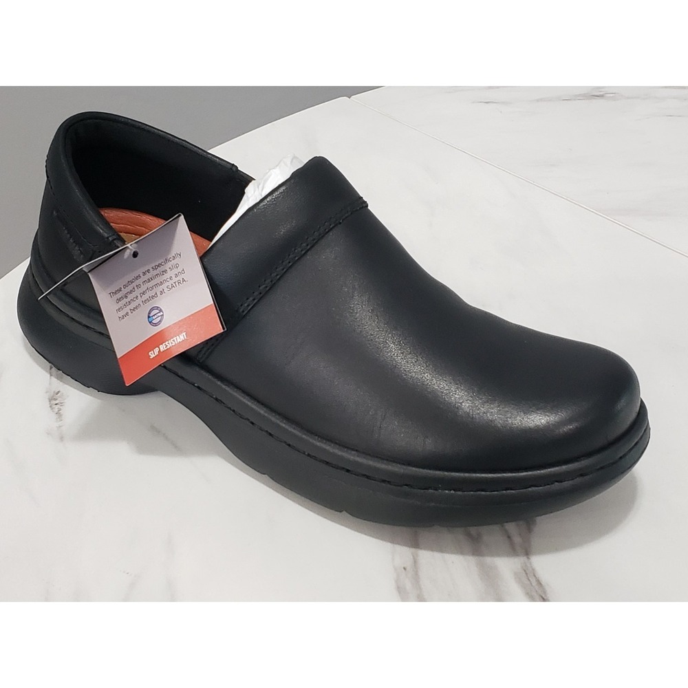 Clarks Pro Gem Women's 6.5 M Black Slip‑Resistant Work Shoes NIB